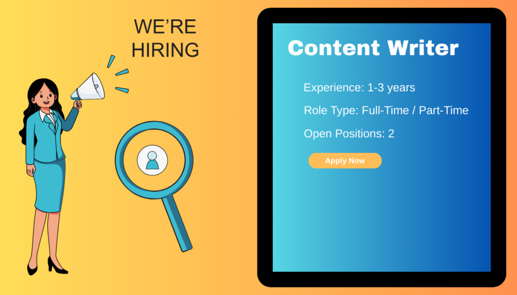 content writer job requirement